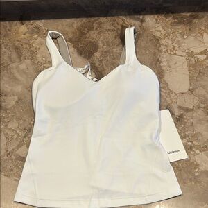 Lululemon White Align waist Length tank top